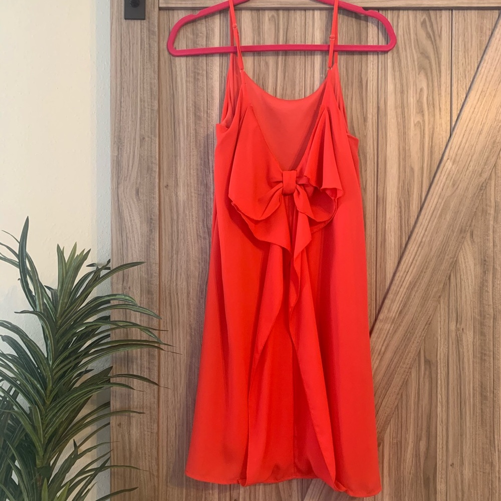Coral flowy dress